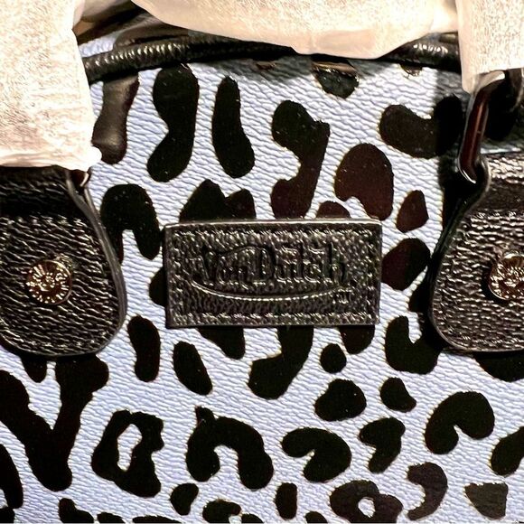 NWT Von Dutch RARE-HTF Blueberry Leopard Bag Snapback Hat w/Box-Dust bag - Picture 9 of 11